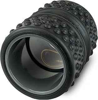 Rolflex SpineAline Foam Roller – Deep Tissue Spine Alignment Tool – Ergonomic Spine, Neck, Leg and Back Stretcher – Lightweight, Durable & Portable Muscle Rollers – Supports Up to 300 lbs – Black