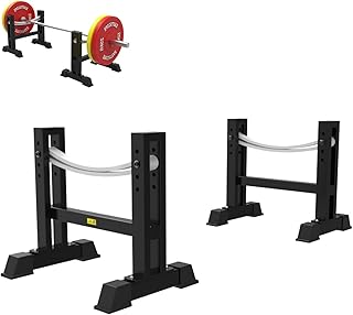 Home Gym Squat Rack Set of 2, Heavy Duty Weight Rack Holder Adjustable Height, Home Fitness Equipment