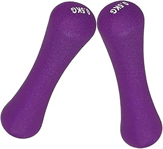 Bone Dumbbells for Women 2pcs 0.5kg Purple Small Hand Weights Fitness Training Arm Shaping Dumbbell Set for Female Home Workout