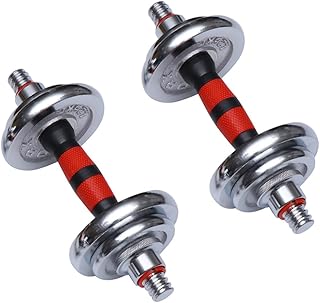 1 Pair 10kg Electroplated Dumbbell Set Heavy Weight Barbell Fitness Equipment for Men Household Strength Training and Home Gym Workout
