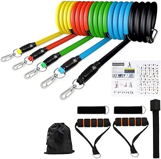 WorkoutsResistance Bands Set Exercise with Door Anchor Legs Ankle Straps for Resistance Training Home Workouts