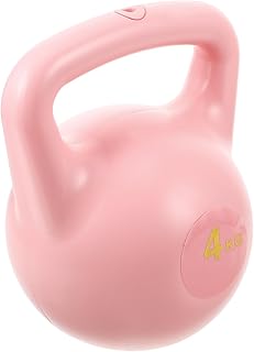 Water-fillable Kettlebell 4kg Dual Handle Hand Weight for Training Pink Yoga Kettle Bell Home Fitness Equipment for Women Strength Workout