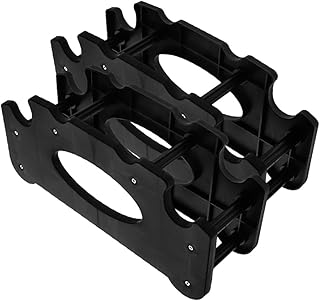 2pcs Black Plastic Dumbbell Rack Weight Stand Bracket Floor Storage Organizer for Home Gym Strength Training Equipment