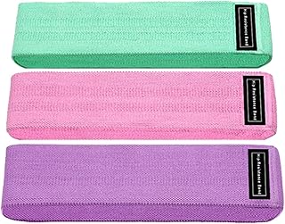 Resistance Bands Workout Strap 3pcs (60lbs) Yoga Elastic Bands for Women Butt Glute Training, Non-Slip Fitness Stretch Belts for Squats and Physical Therapy Random Color