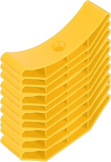 10pcs Yellow Dumbbell Rack Shelf with Cushioning Design Lightweight Hand Weight Storage Stand Heavy Duty Dumbbell Organizer for Home and Gym Use