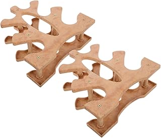 2pcs Dumbbell Rack Stand Small Wooden 3-tier Weight Storage Organizer for Home Gym Fitness Equipment