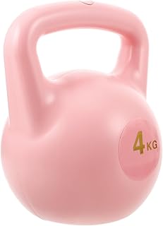 4kg Rose Water Fillable Kettlebell with Dual Handle, Portable Training Hand Weight for Home Fitness and Strength Workout, Yoga Kettle Bell for Women’s Arm and Glute Exercise