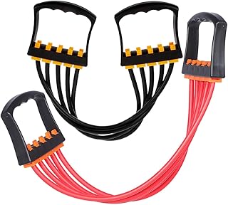 VICASKY 2pcs Resistance Bands with Handles, Long Heavy Duty Pulling Straps for Chest Expansion and Arm Strength Training, Portable Multifunction Exercise Bands for Home Gym Fitness