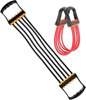 Cabilock 2pcs Resistance Bands with Handles, Elastic Fitness Rope Chest Expander Training Strap for Strength Workout, Detachable Pulling Rope Exercise Bands for Home Gym and Muscle Building