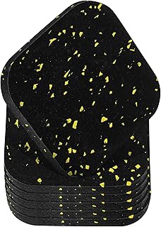 6pcs High Density Rubber Treadmill Mat Pads, Vibration Isolation and Noise Reduction Exercise Equipment Floor Protector, Anti-Vibration Shock Absorbing Pads for Home Gym Use