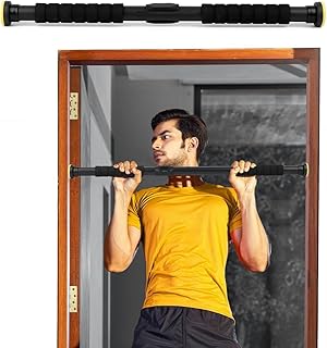 Pull Up Bar Doorway Adjustable Length (63cm-95cm) Hanging Rod Chin Up Bar for Home Workout with Bubble Meter