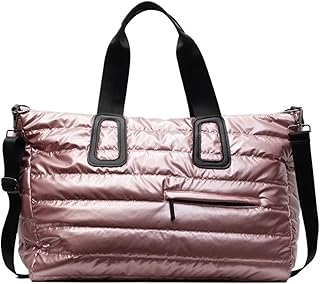 Large Capacity Tote Bag Sports Gym Duffle Bag with Dry Wet Separated Pocket for Swimming Outdoor Activities(Pink)