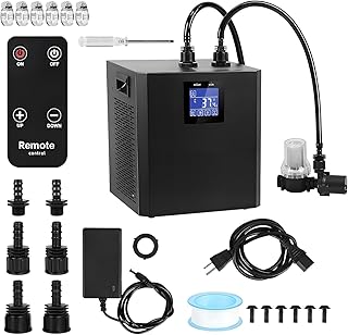 Ice Bath Cold Water Recovery for Home Use, Ice Bath Water Chiller for Cold Plunge Tubs, 1/3HP Chiller with External Filter 2 Pumps, Insulated Hose, Remote Control